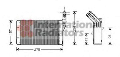 VAN WEZEL 09006150 -  Теплообменник, отопление салона